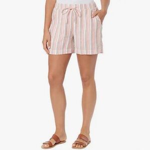 Briggs Linen Blend Summer Shorts NWT Soft Comfy Striped Size Large